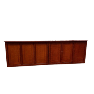 Bar mahonie 4x0.8m met lekblad groot