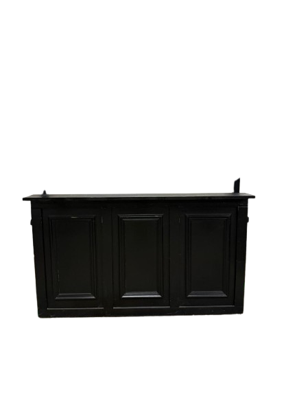 Bar zwart 2x0.8m met balie