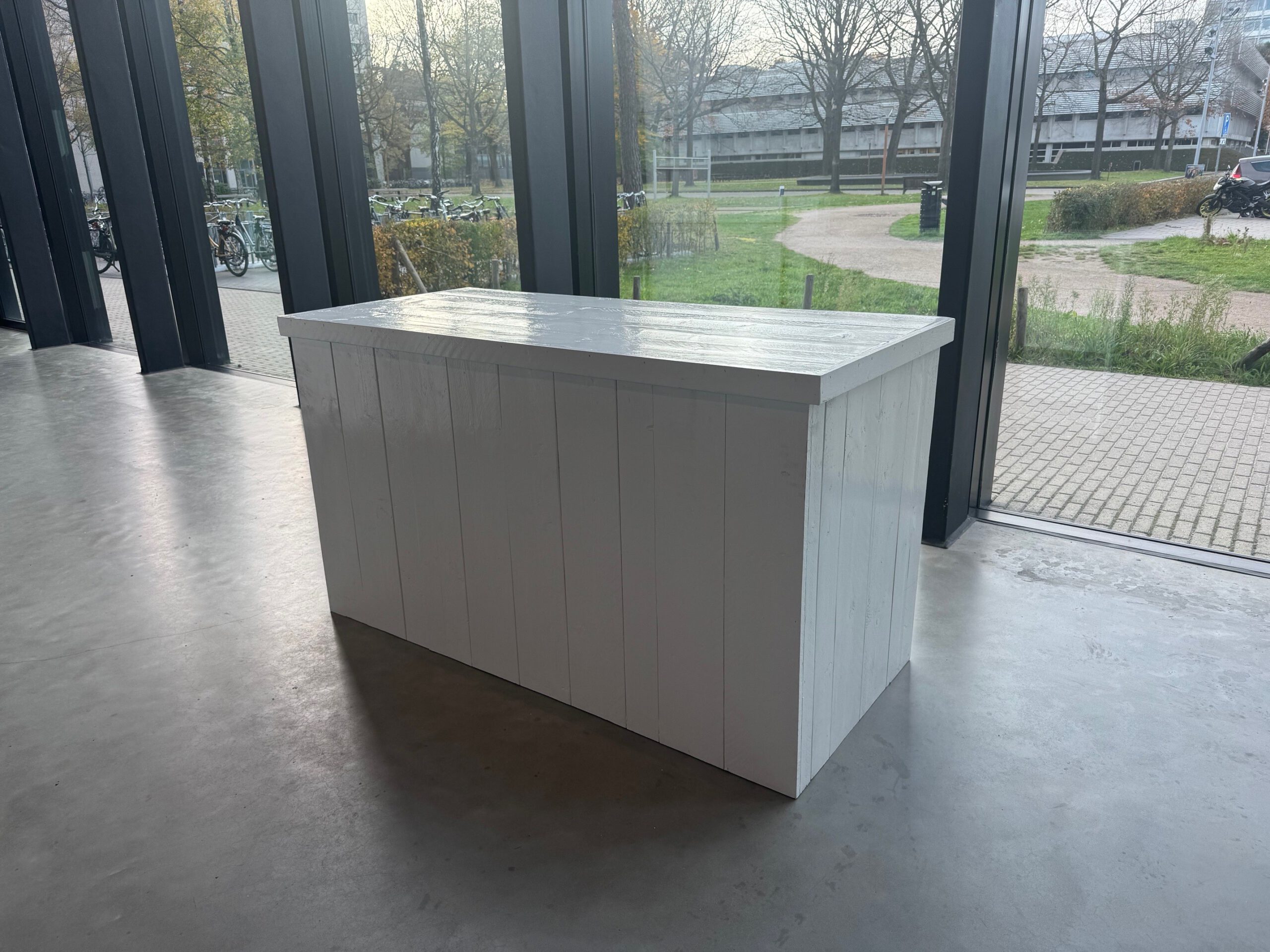 Balie hout wit - Afbeelding 4