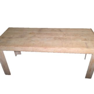Steigerhouten zittafel 200x80cm whitewash