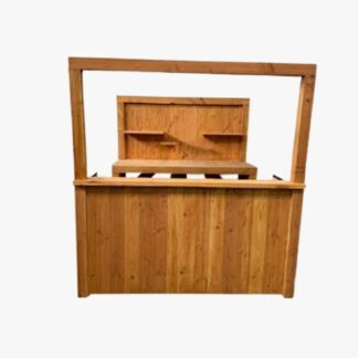 Douglas bar Marc  2m met spoelbak, lekblad en kast