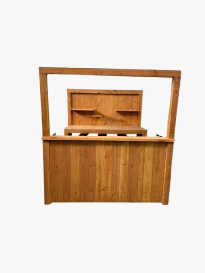 Douglas bar Marc  2m met spoelbak, lekblad en kast