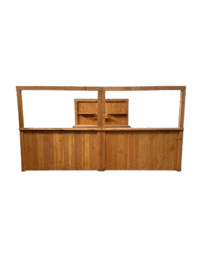 Douglas bar Marc  4m met spoelbak, lekblad en kast