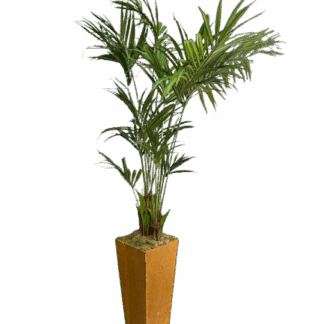 Kunstplant Kentia in cortens staal pot