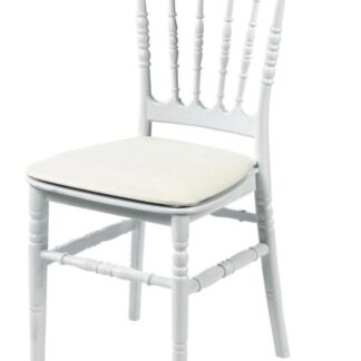 Napoleon stoel kunststof wit excl kussen